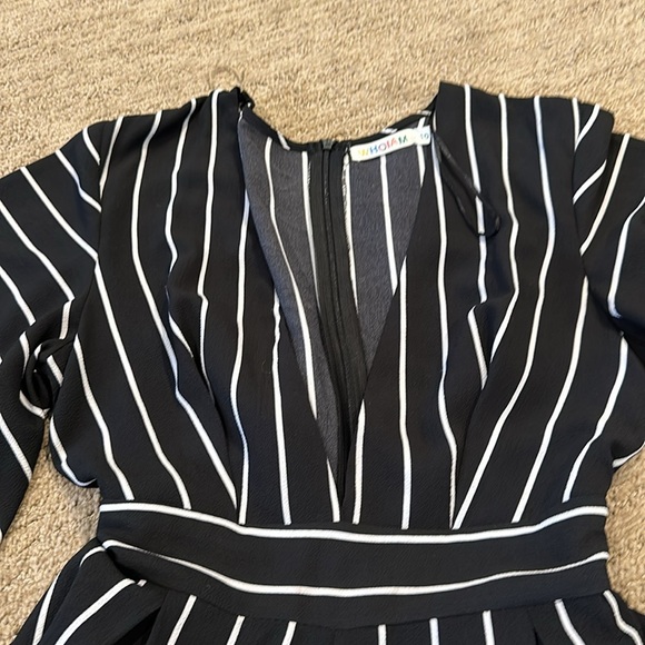 WHOIAM Black and White Romper - Picture 3 of 7